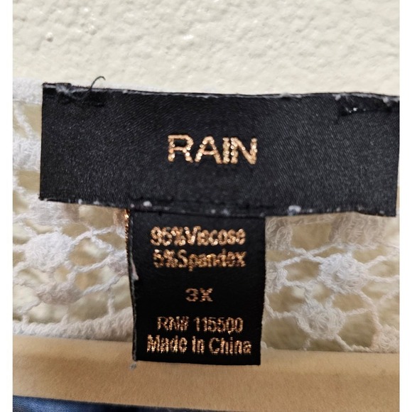 Rain 3X Hippie tie dyed flare Tunic top. Blue and white. Swimcover StylishHippie - Picture 4 of 7